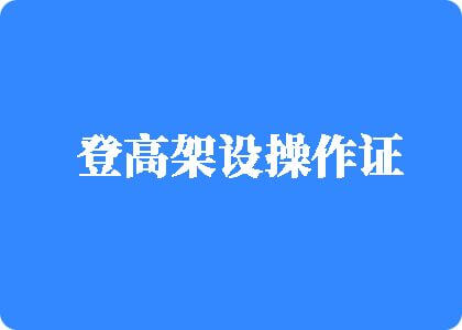 男人操女人B在线视频登高架设操作证